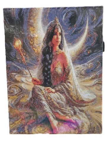 خرید نقاشی الماسی بومی ۳۰ در ۴۰ طرح الهه ماه یونان