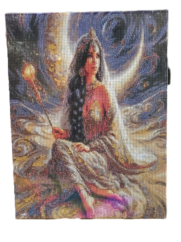 خرید نقاشی الماسی بومی ۳۰ در ۴۰ طرح الهه ماه یونان