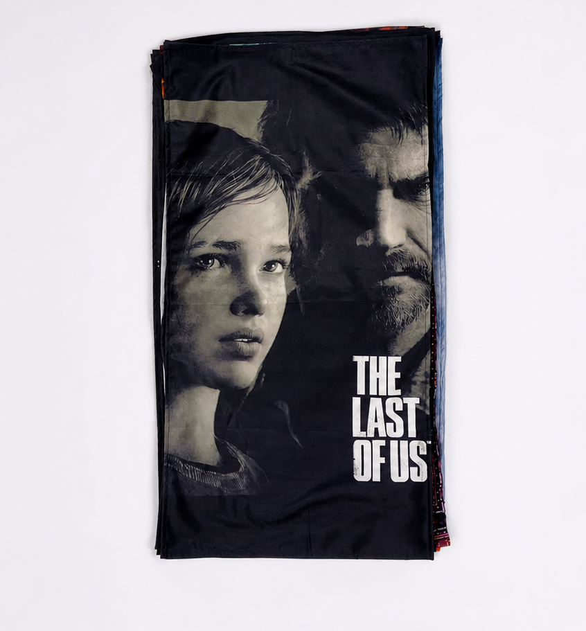 خرید بلک دراپ (پرچم) طرح last of us  | پرچم پارچه نخی 100*50 سانتی‌متر