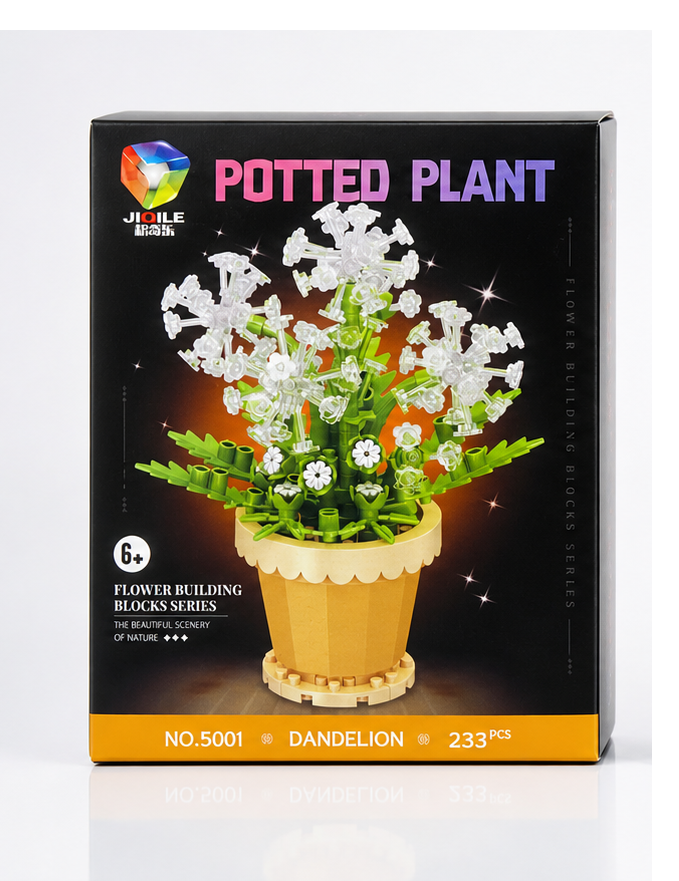 لگو گل گلدان مدل سفید سری Potted plant