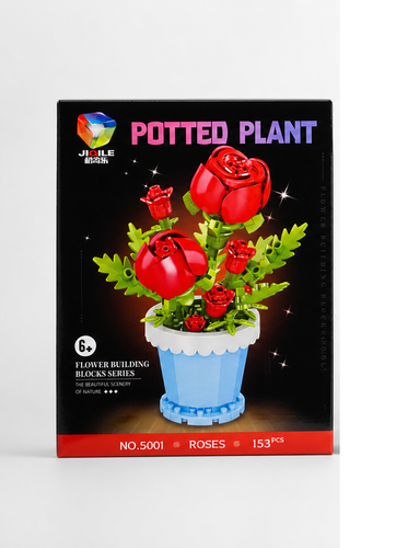 لگو گل گلدان مدل رز سری Potted plant