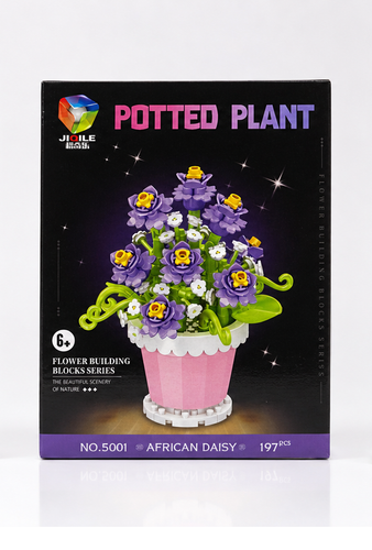 لگو گل گلدان مدل بنفش سری Potted plant