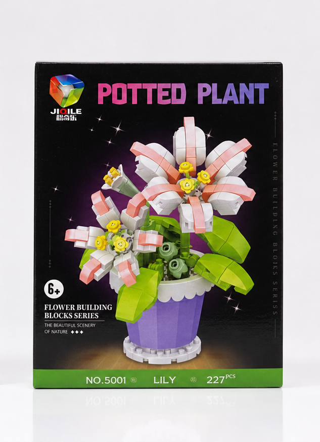 لگو گل گلدان مدل لیلیوم سری Potted plant